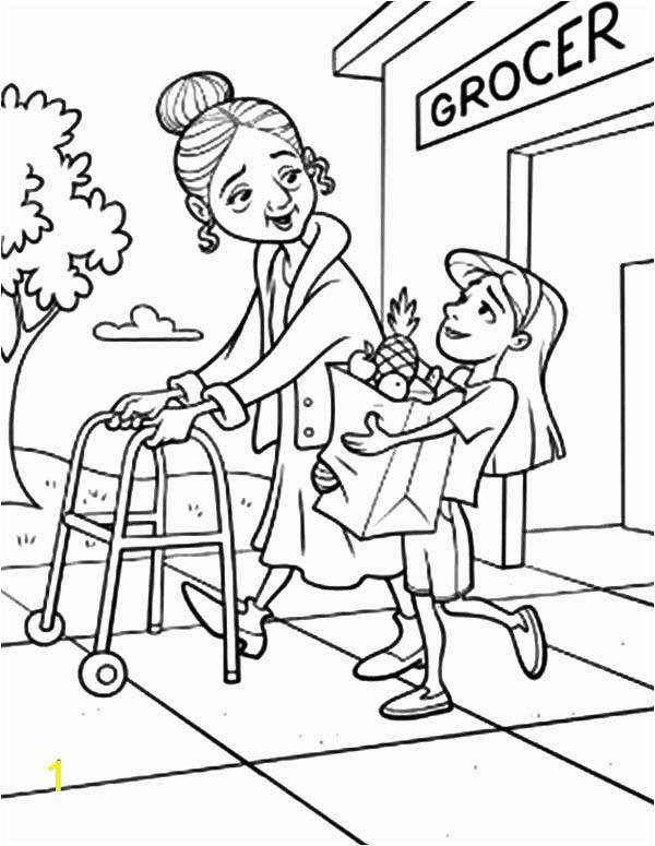 Others Helping Clipart Coloring Pages Drawing Clipartmag Sketch ...