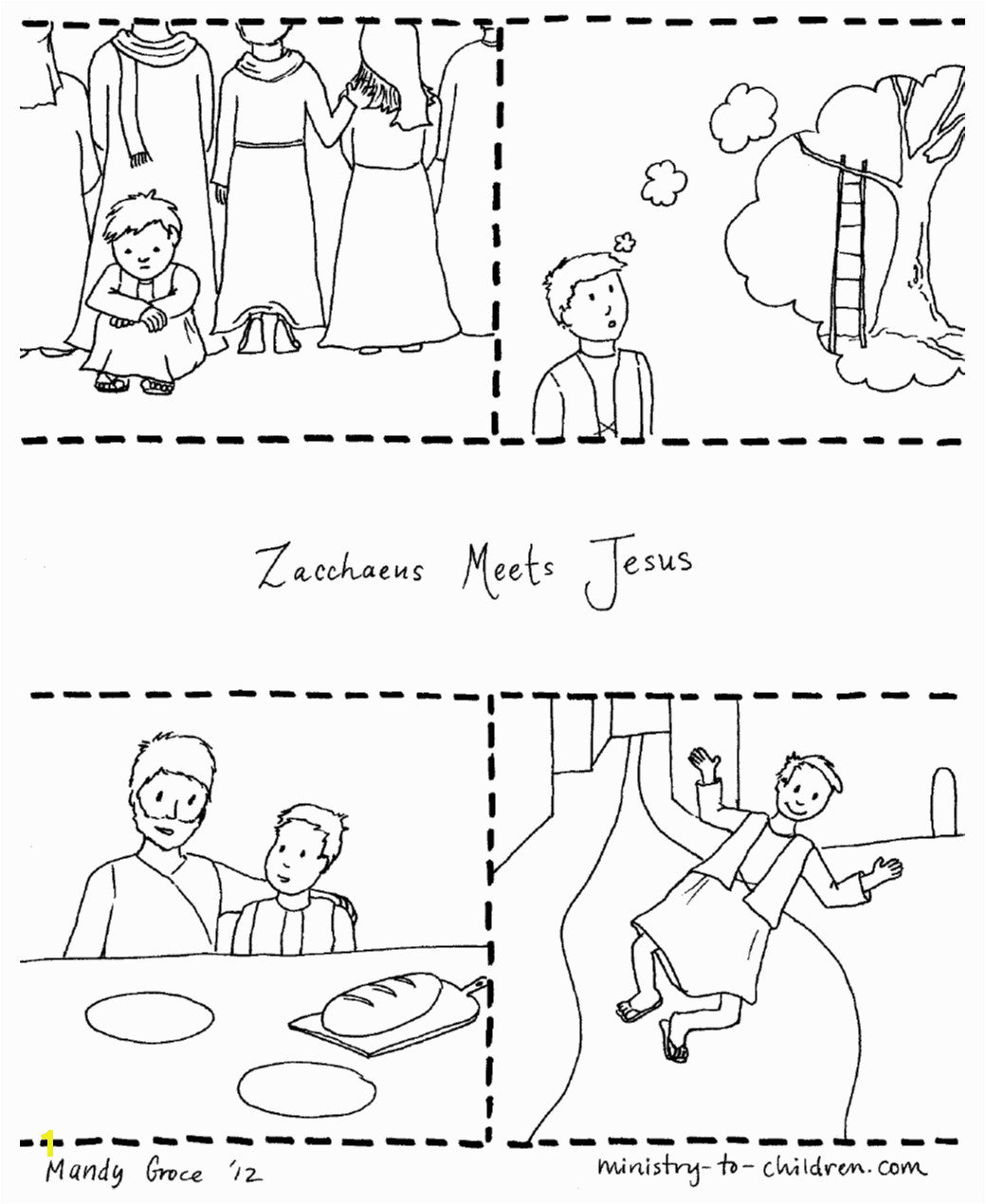 Free Printable Coloring Pages Of Zacchaeus Zacchaeus Coloring Page Kids Coloring Home