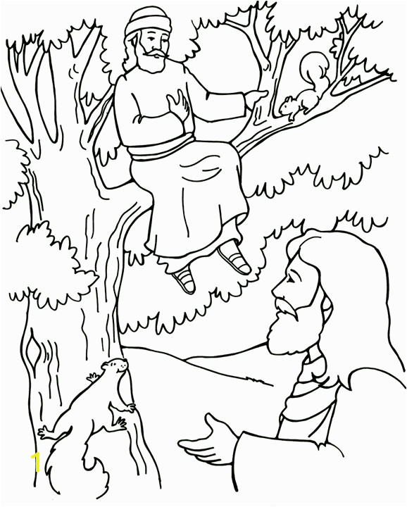 zacchaeus coloring page