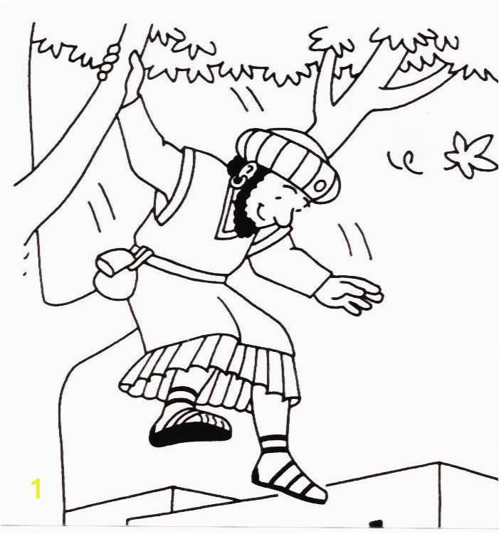 zacchaeus coloring page printable