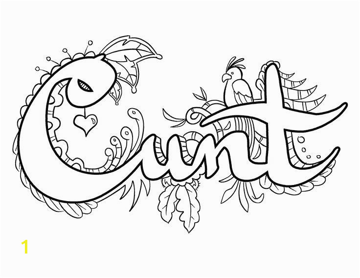 cuss word cunt coloring pages