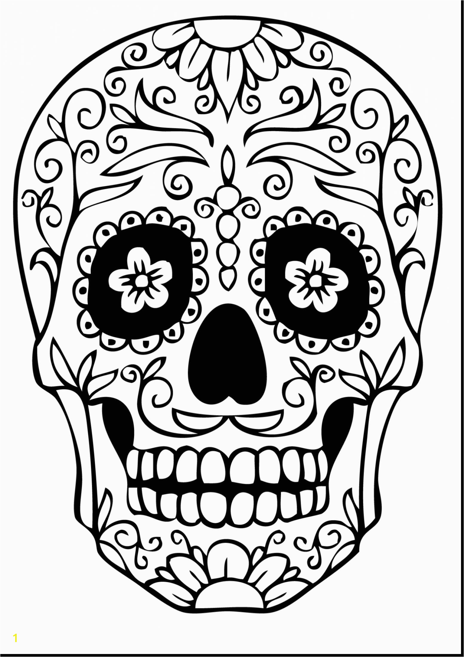 dia de los muertos skulls coloring pages