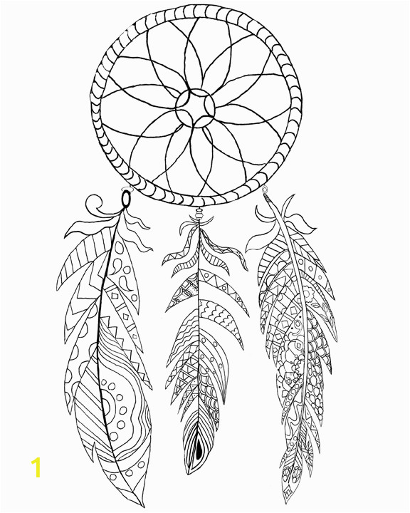 dream catcher coloring page