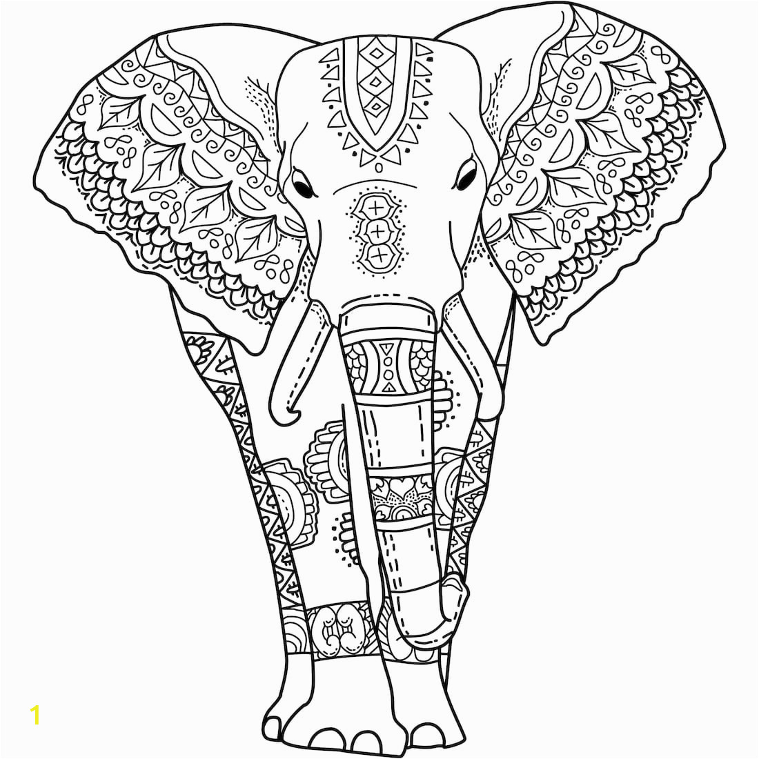 elephant coloring pages for adults