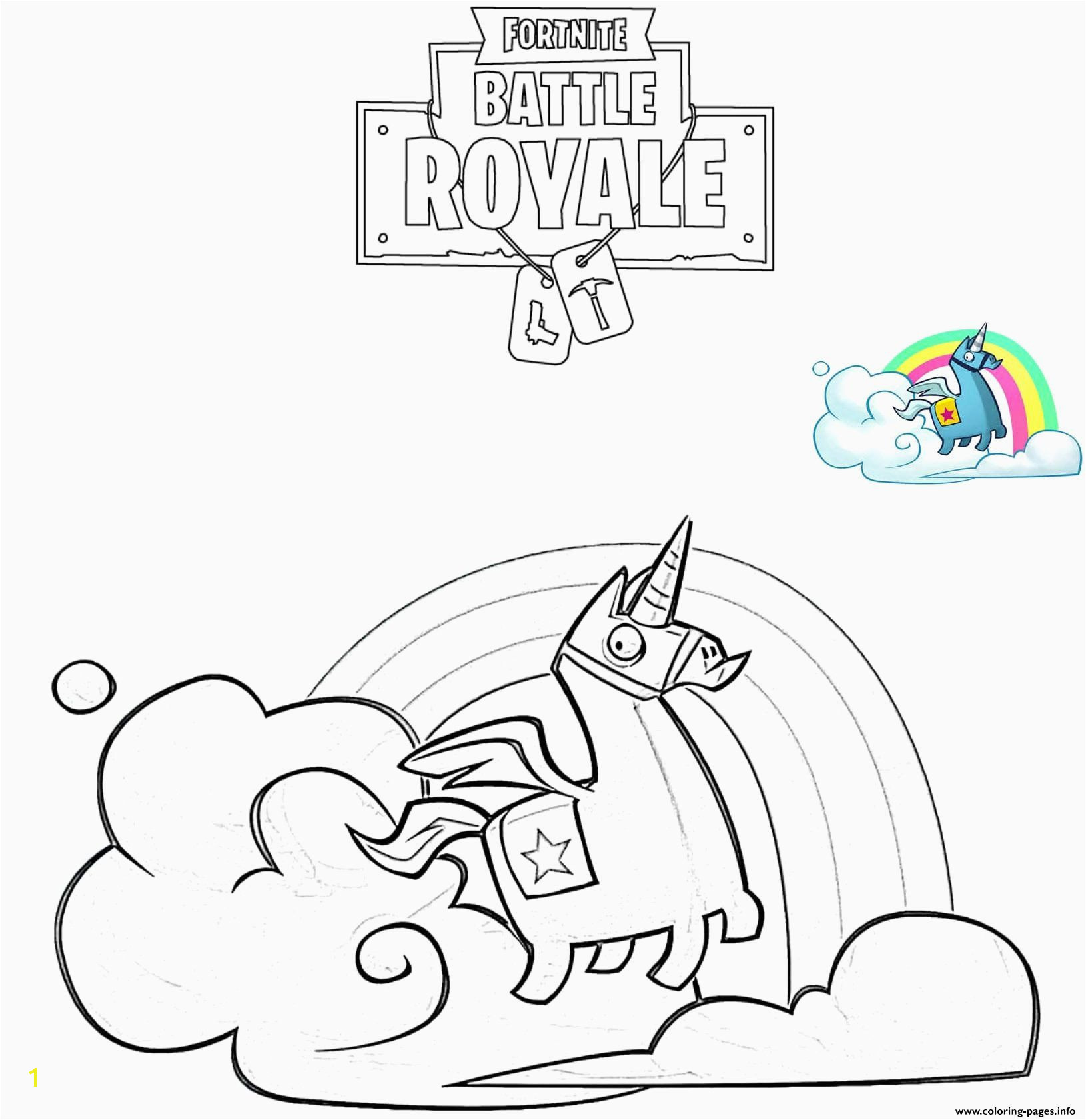 Free Printable fortnite Llama Coloring Pages fortnite Llama Coloring Page Luxury Brite Llama fortnite