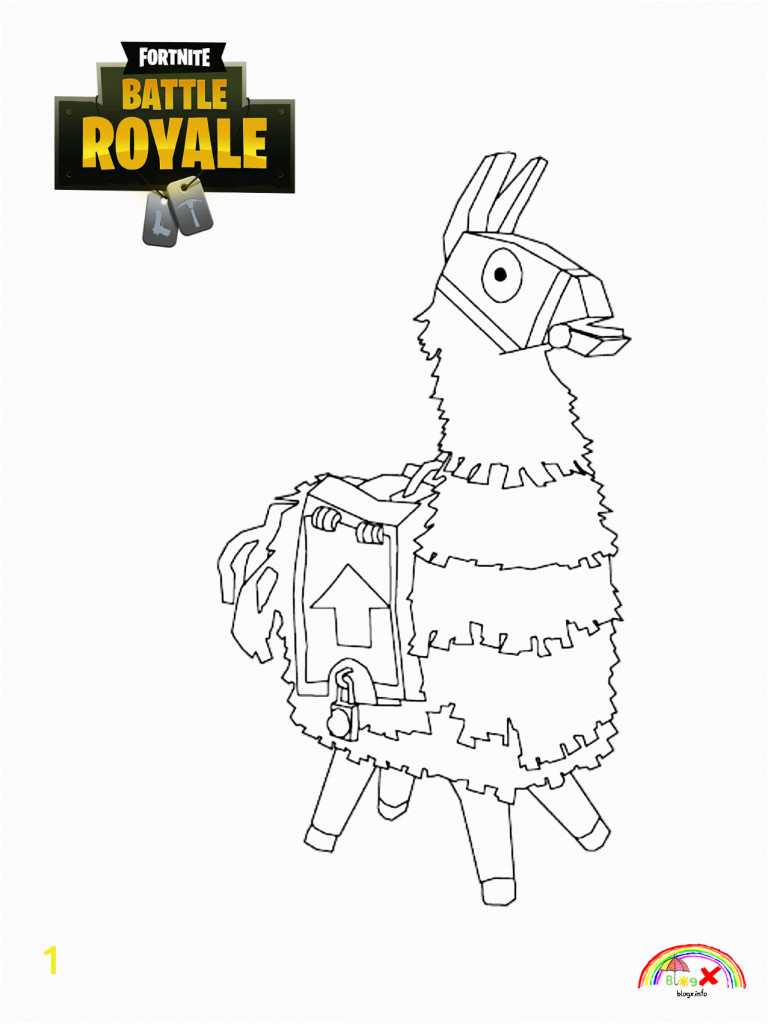 free and printable fortnite games character skin llama coloring pages