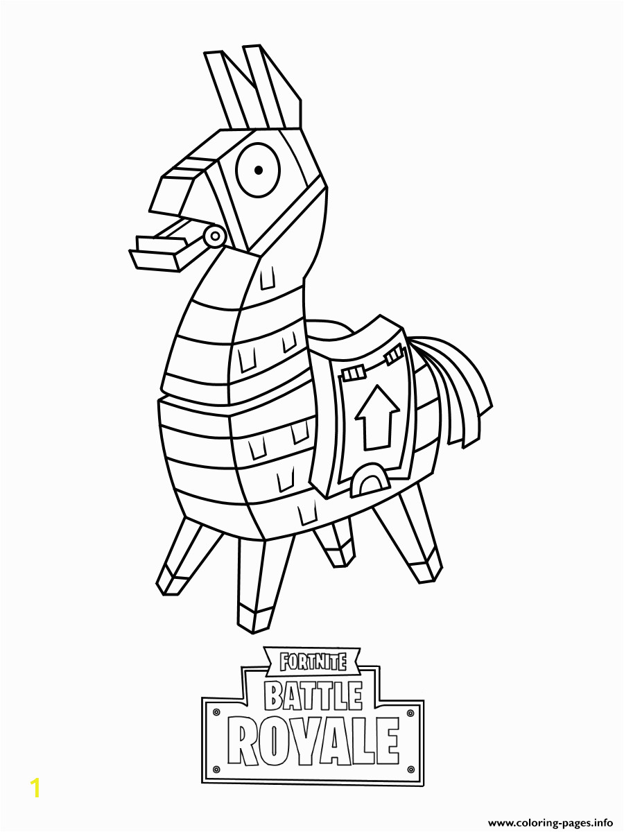 Free Printable fortnite Llama Coloring Pages Print Mini fortnite Lama Skin Coloring Pages