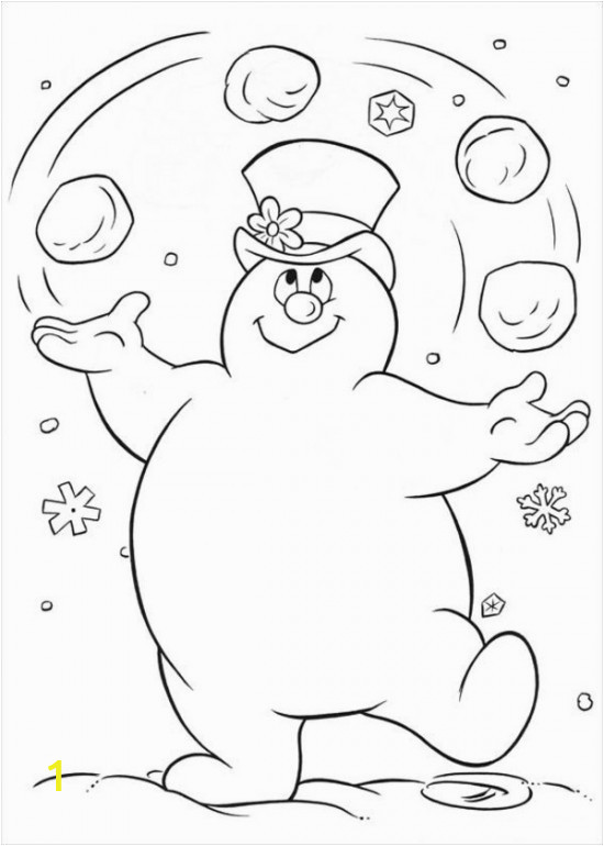 free printable frosty snowman coloring pages