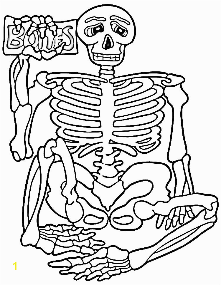 skeleton coloring pages