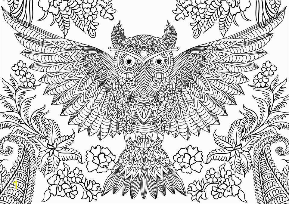 Free Printable Hard Coloring Pages for Adults 10 Difficult Owl Coloring Page for Adults