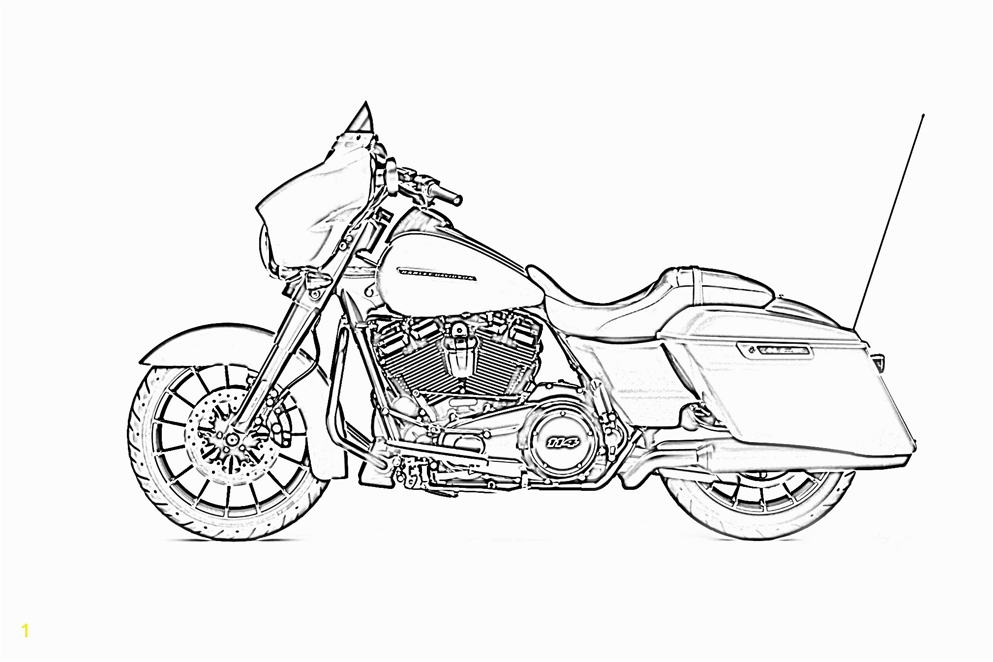 free harley davidson coloring pages