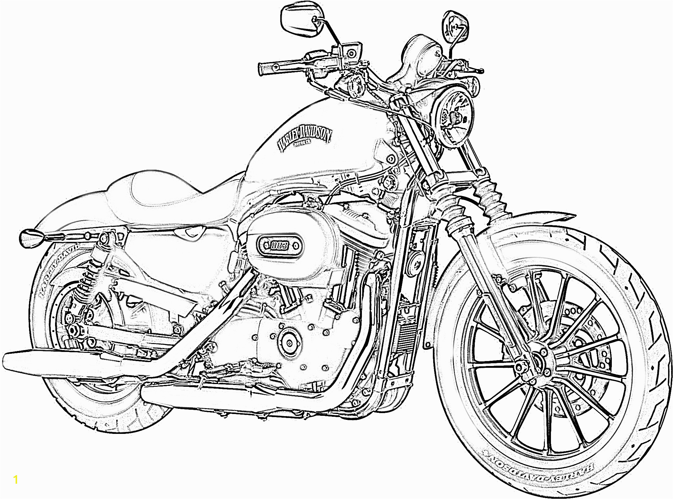 free harley davidson coloring pages