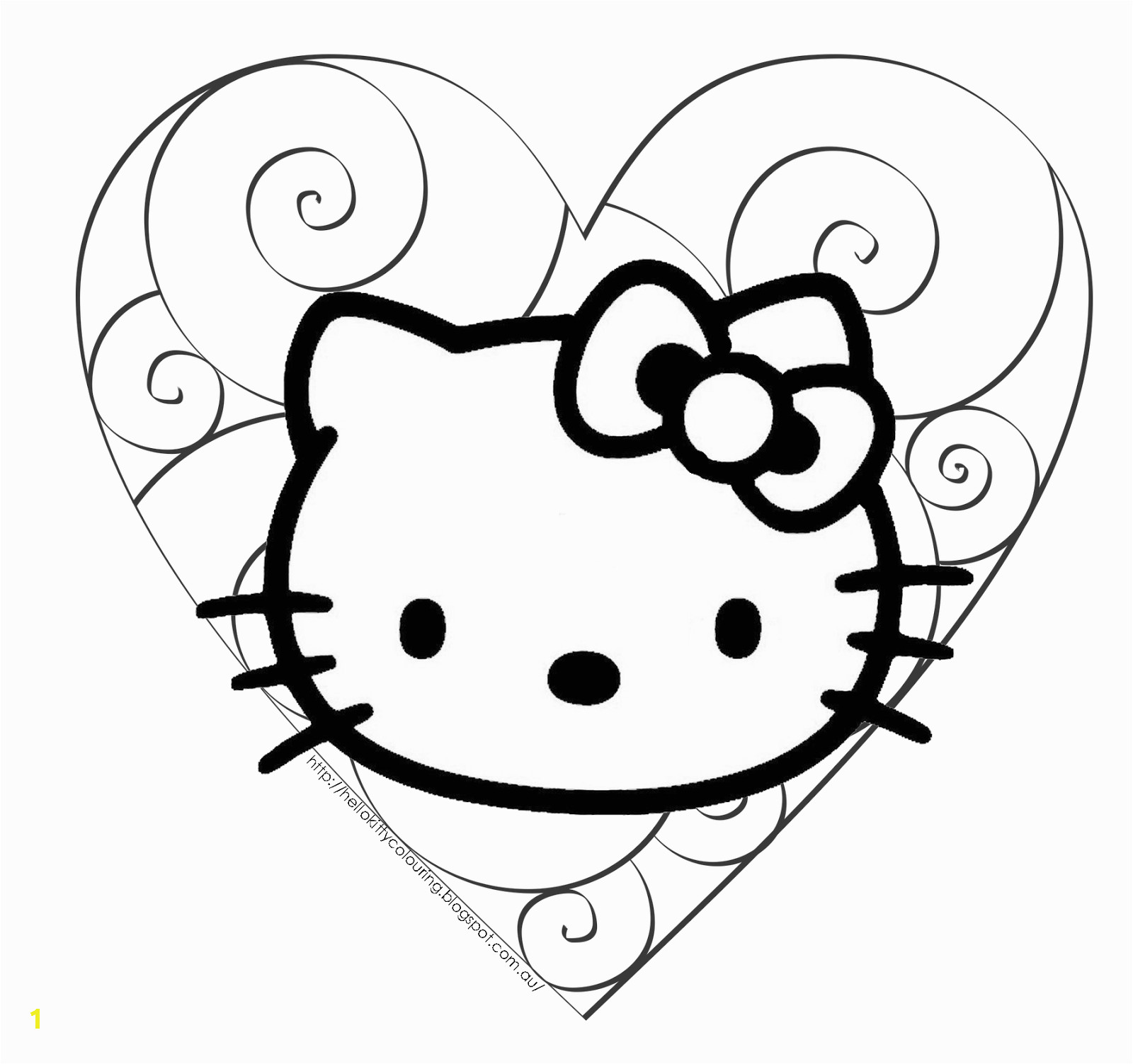hello kitty valentine coloring pages