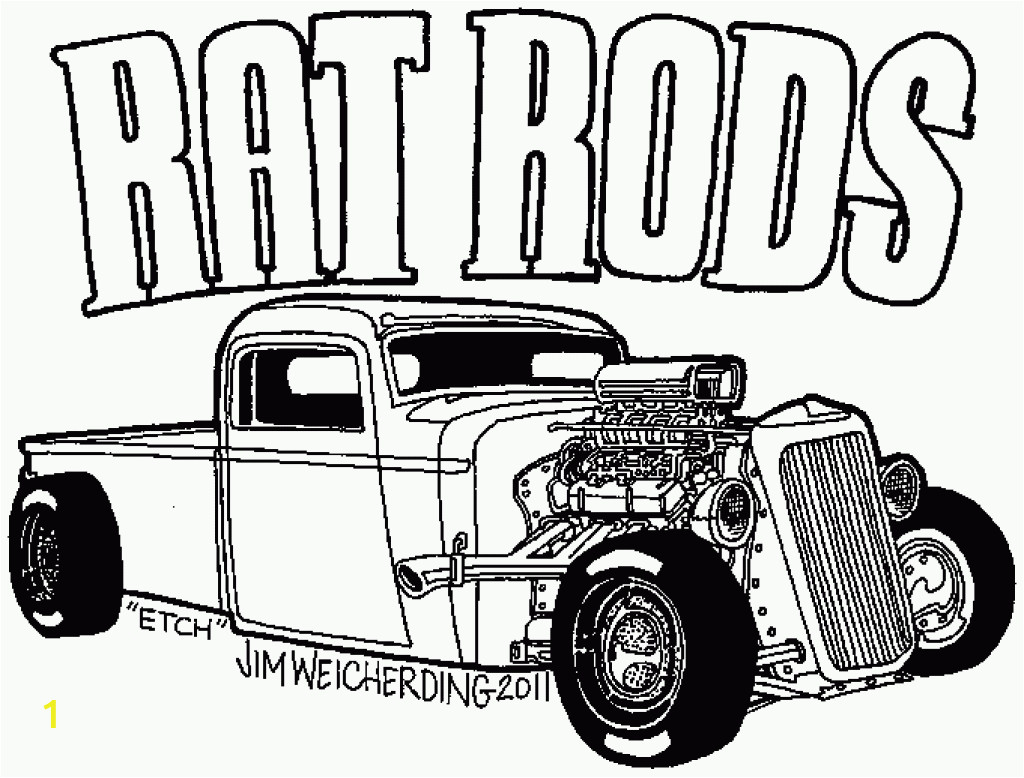 hot rod coloring pages to print