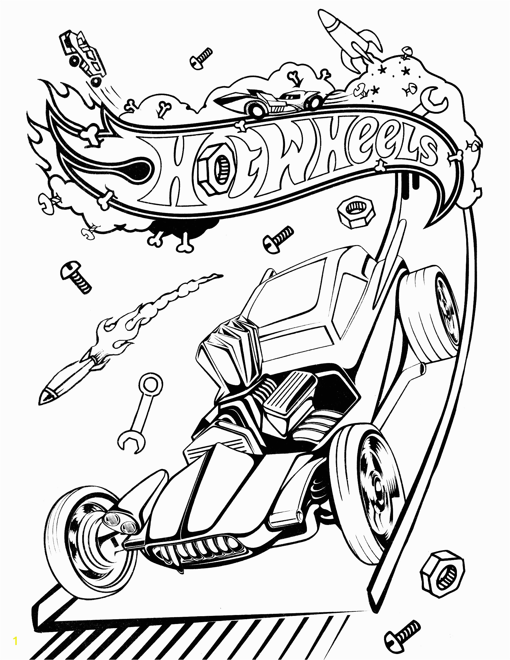 hot wheels coloring pages