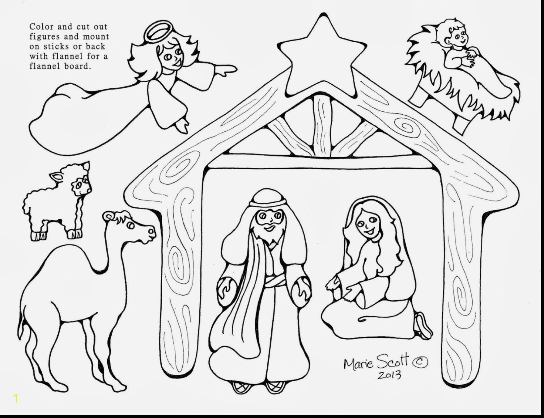 printable nativity scene coloring pages