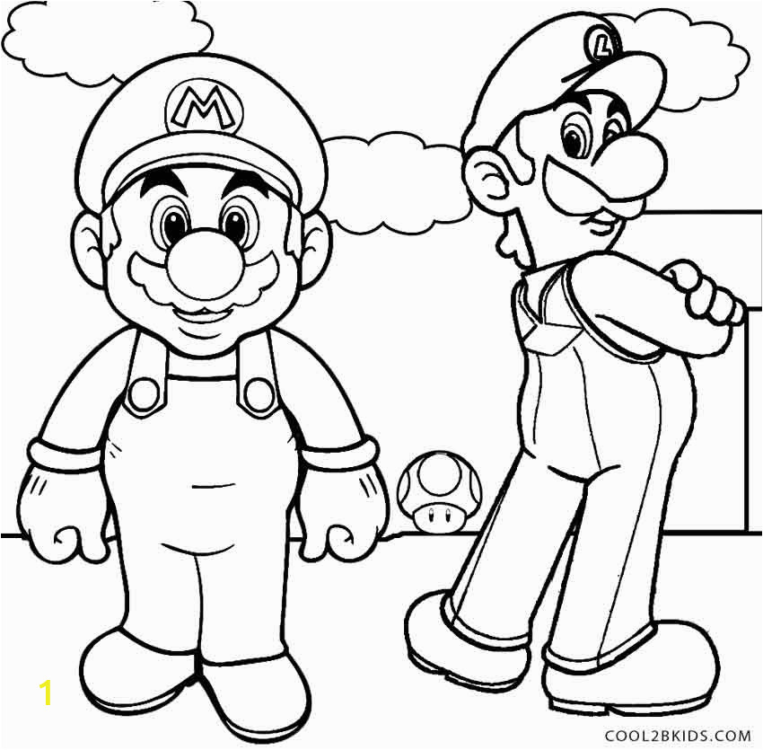 print mario and luigi coloring pages