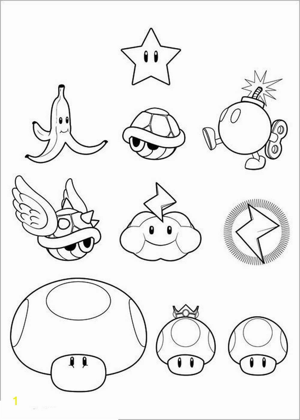 mario coloring pages themes