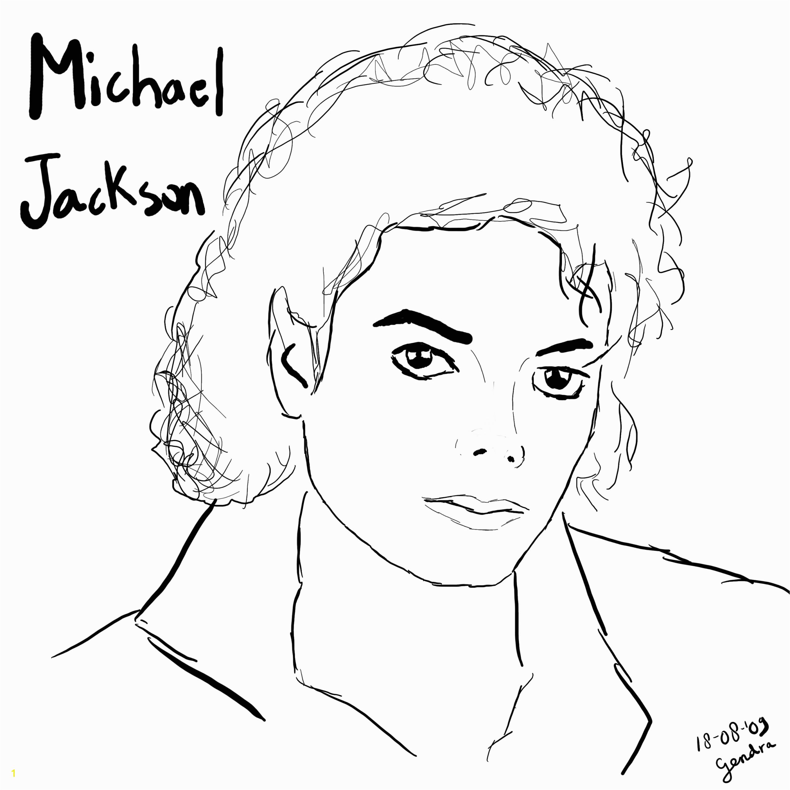 michael jackson drawing