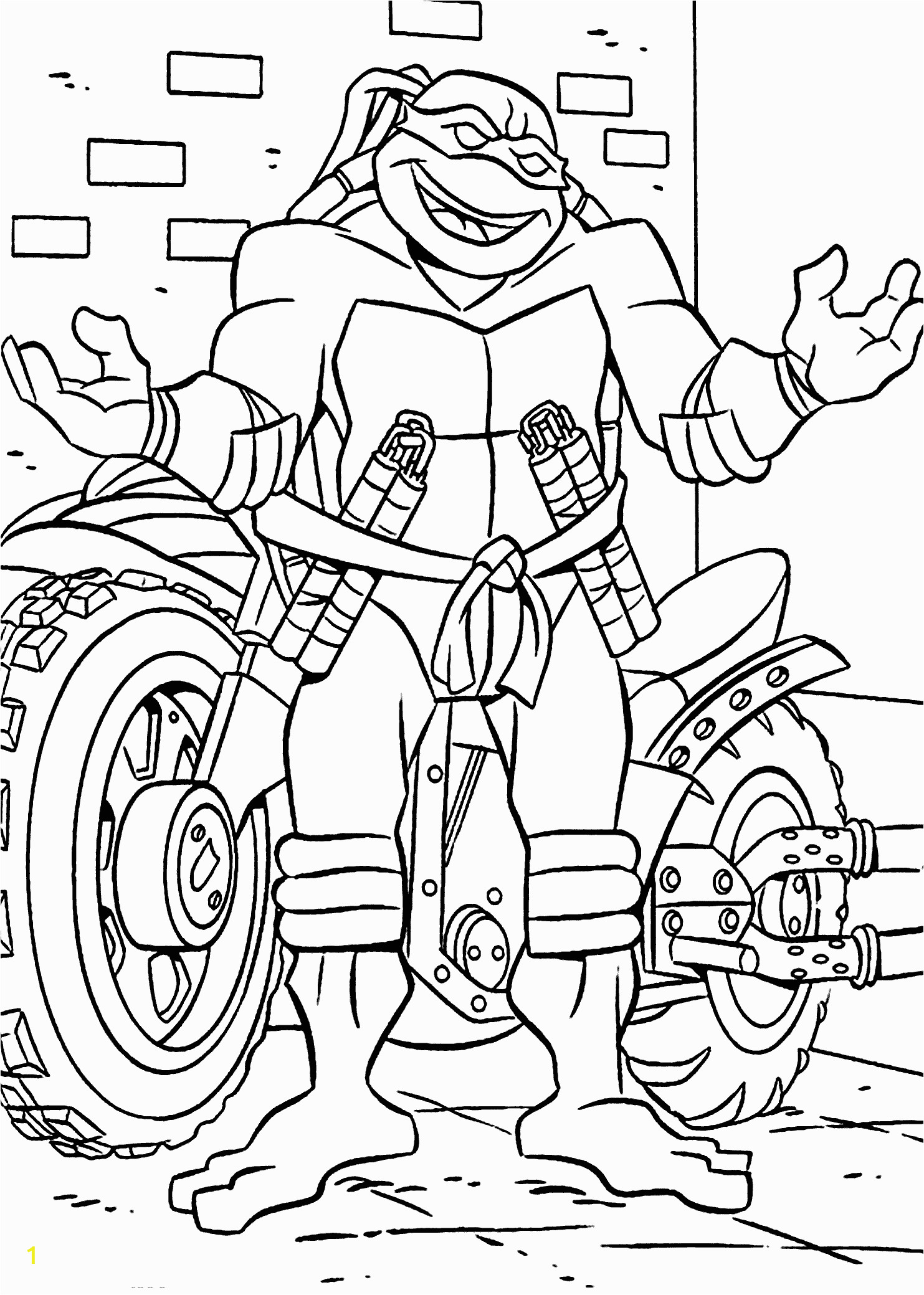 teenage mutant ninja turtles free coloring page printable