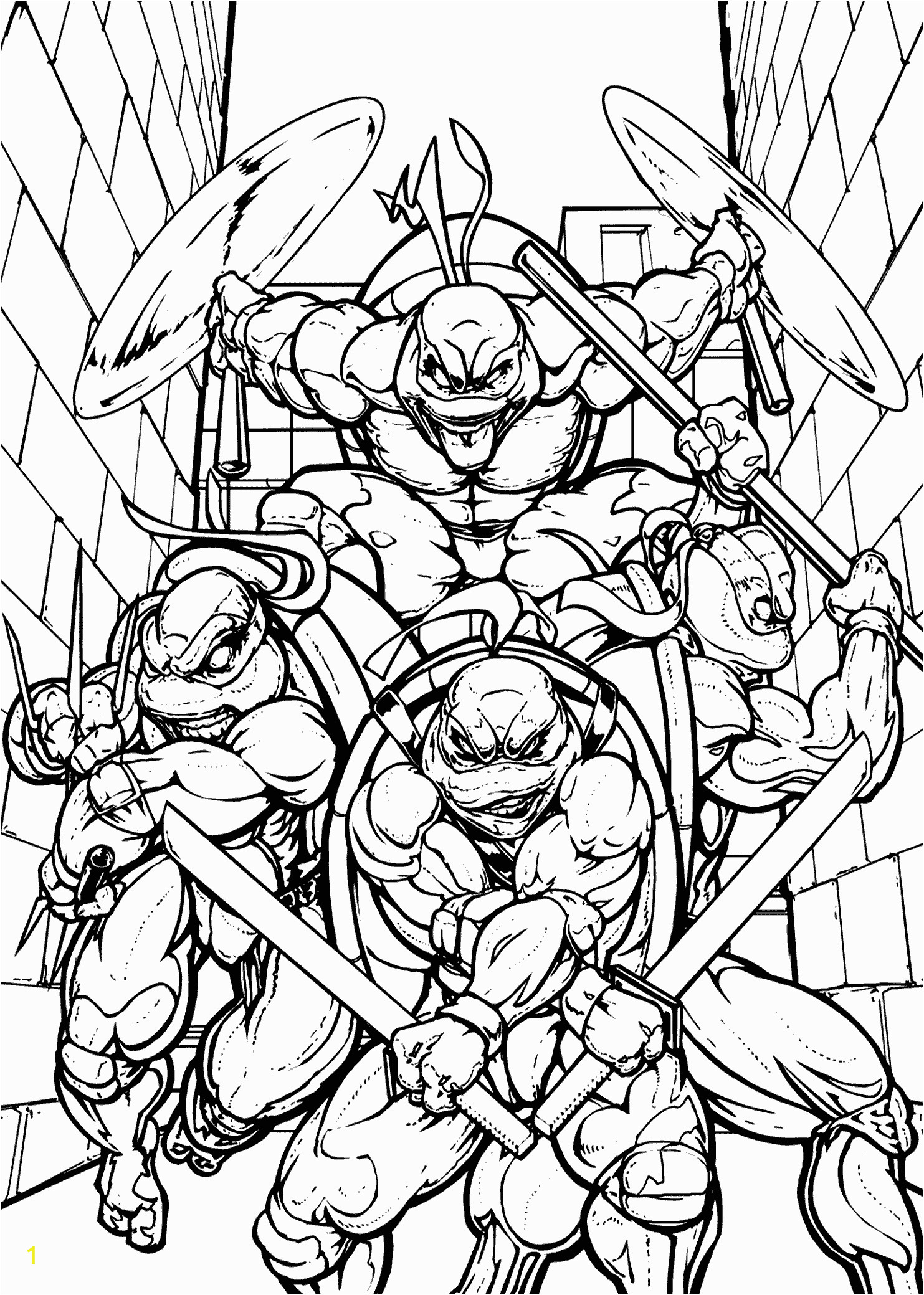 teenage mutant ninja turtles printable coloring pages