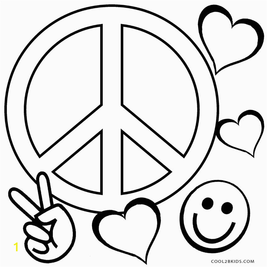 peace sign coloring pages