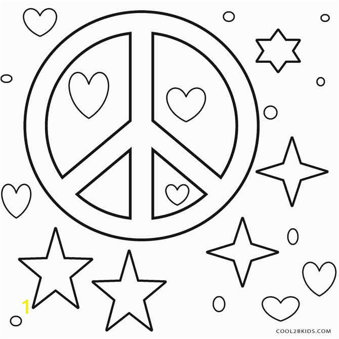 peace sign coloring pages