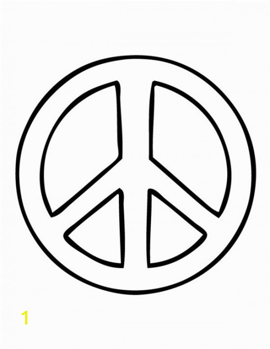 peace sign coloring page