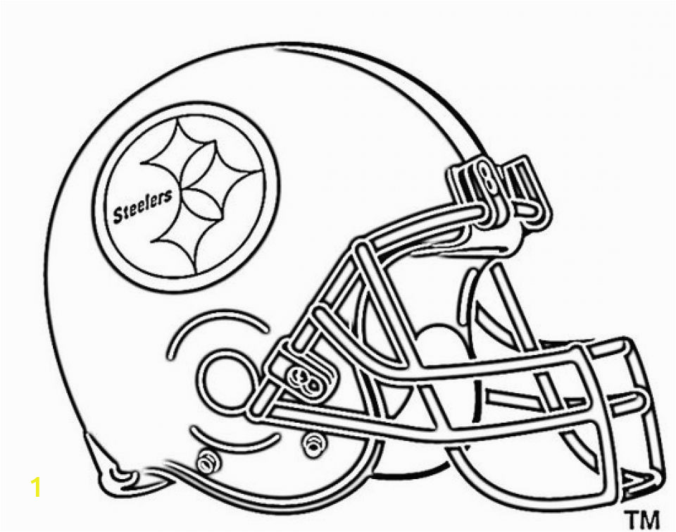 Free Printable Pittsburgh Steelers Coloring Pages Football Helmet Coloring Pages