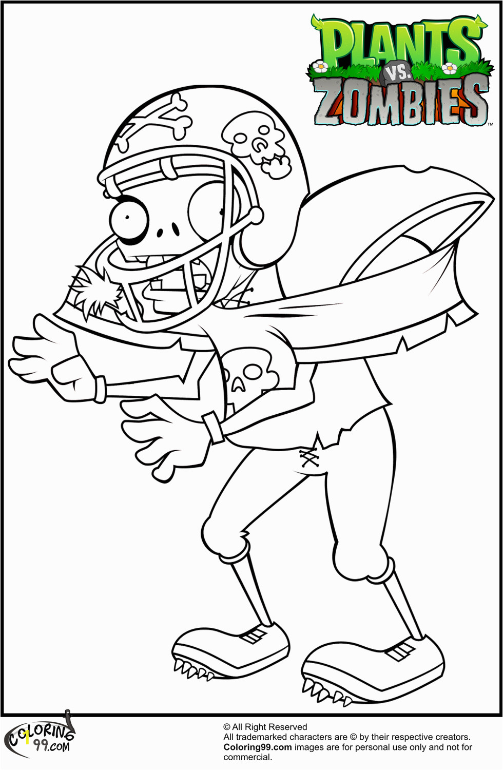 plants vs zombies coloring pages