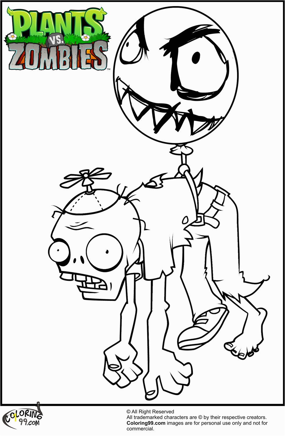 plants vs zombies coloring pages