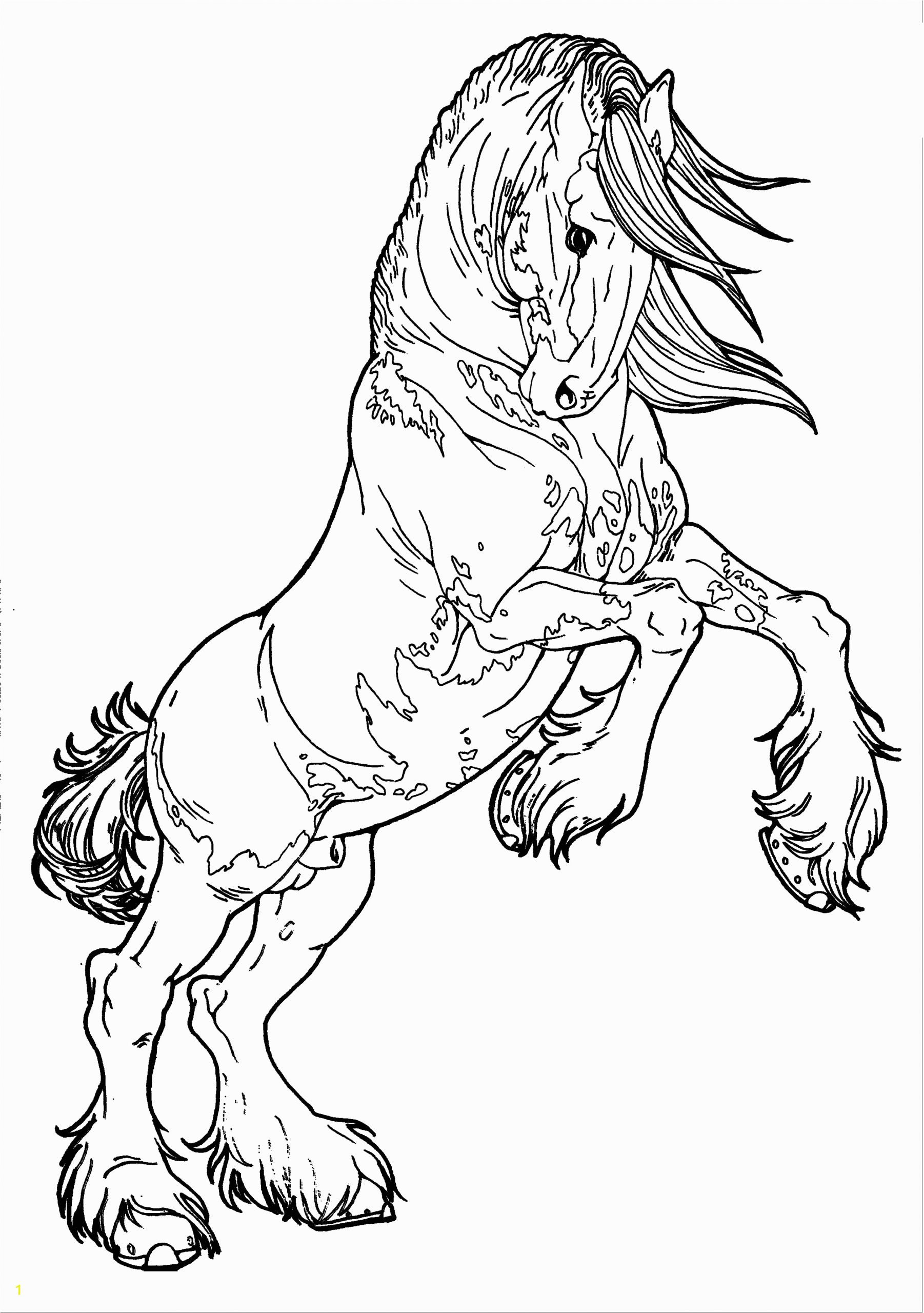 realistic horse coloring pages