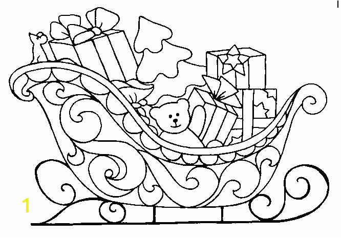 christmas sled coloring pages