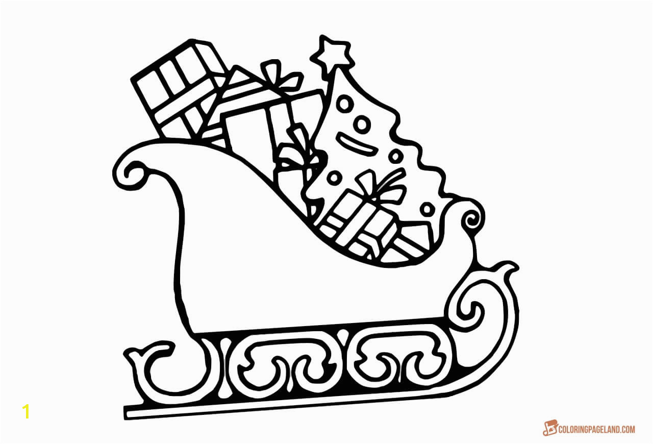 Free Printable Santa Sleigh Coloring Pages Santa Claus Printable Coloring Pages for Christmas