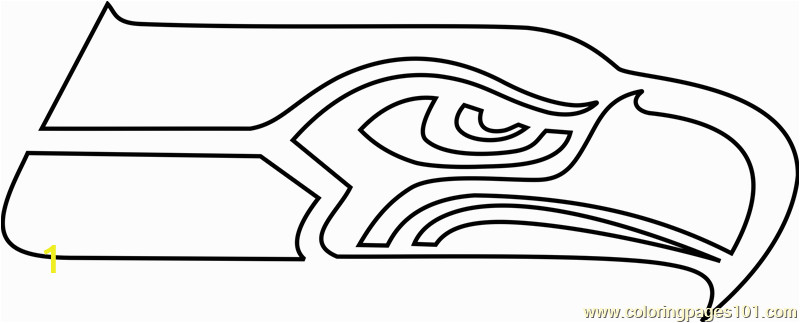 seattle seahawks logo coloring page