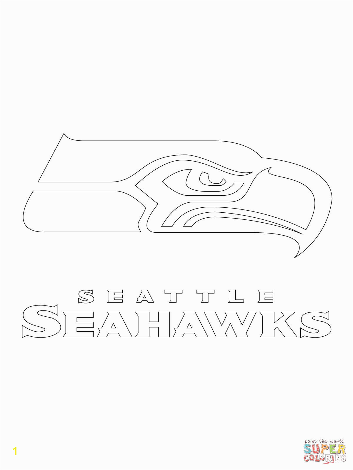 Free Printable Seattle Seahawks Coloring Pages Seattle Seahawks Logo Coloring Page