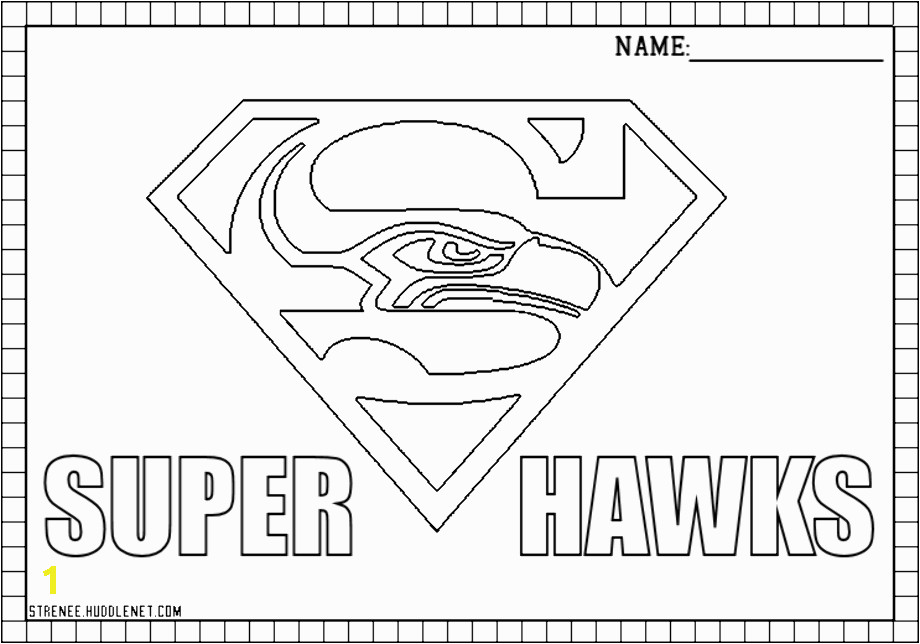 Sports coloring seahawks seattle logo