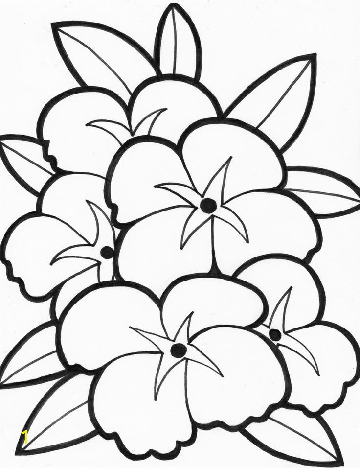 Free Printable Simple Flower Coloring Pages Easy Coloring Pages Flowers at Getdrawings