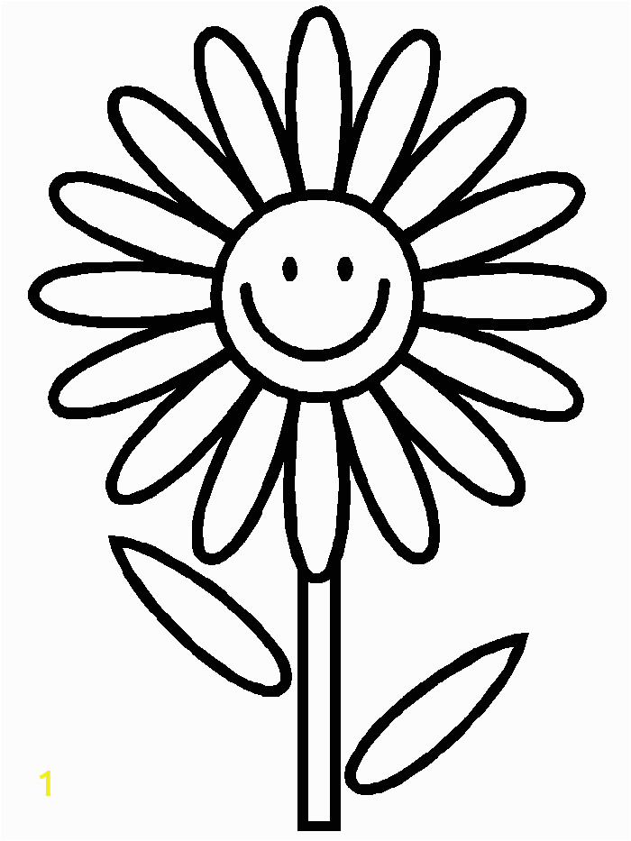 flower simple 2 coloring page