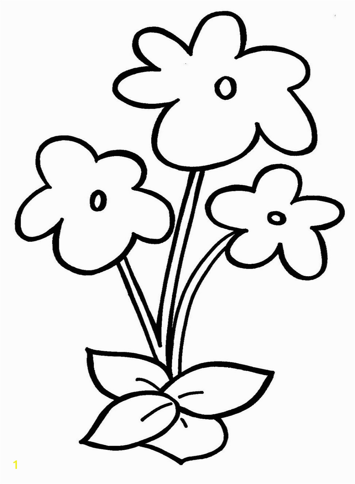 Free Printable Simple Flower Coloring Pages Flowers Printing Pages