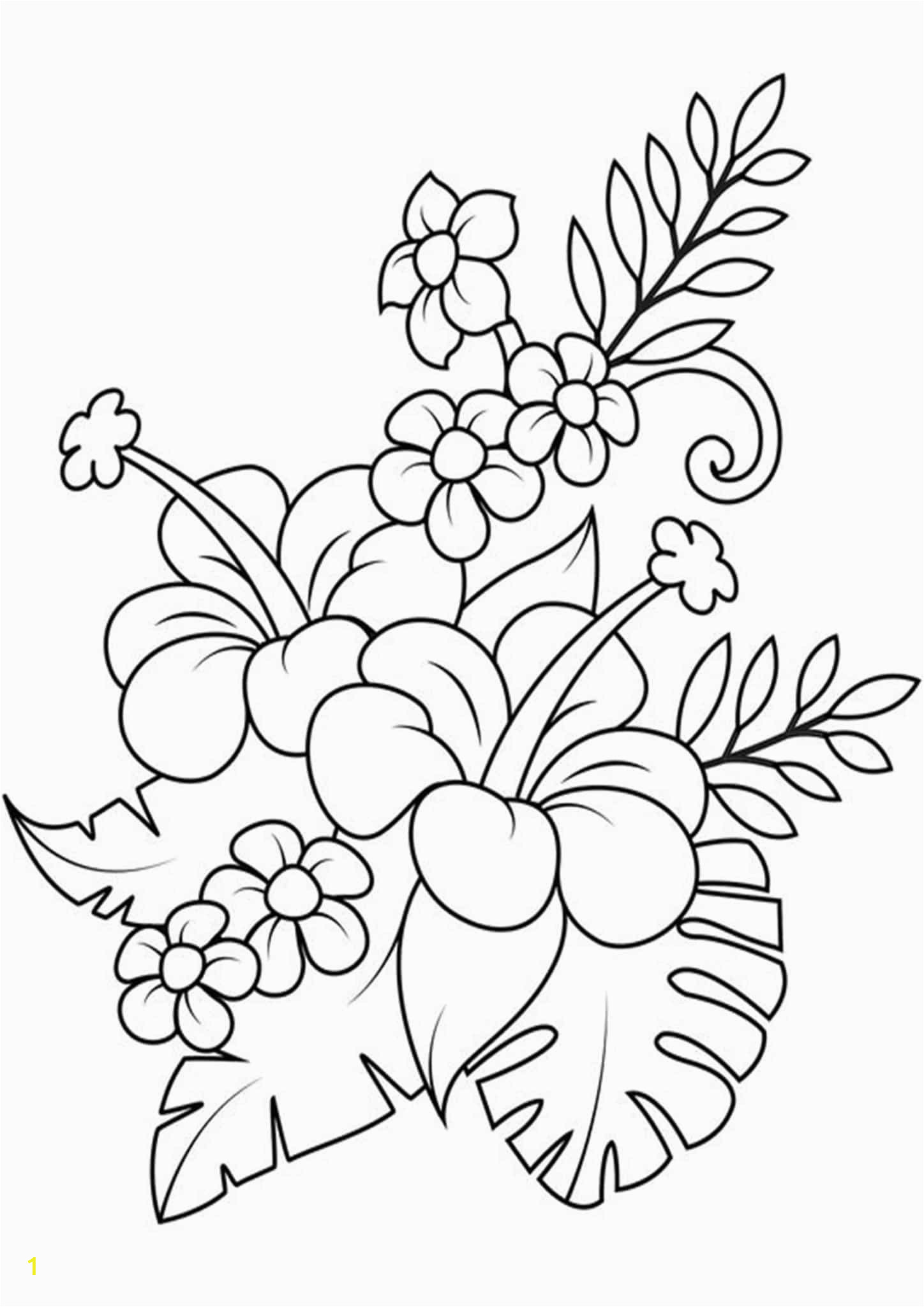 Free Printable Simple Flower Coloring Pages Free & Easy to Print Flower Coloring Pages Tulamama