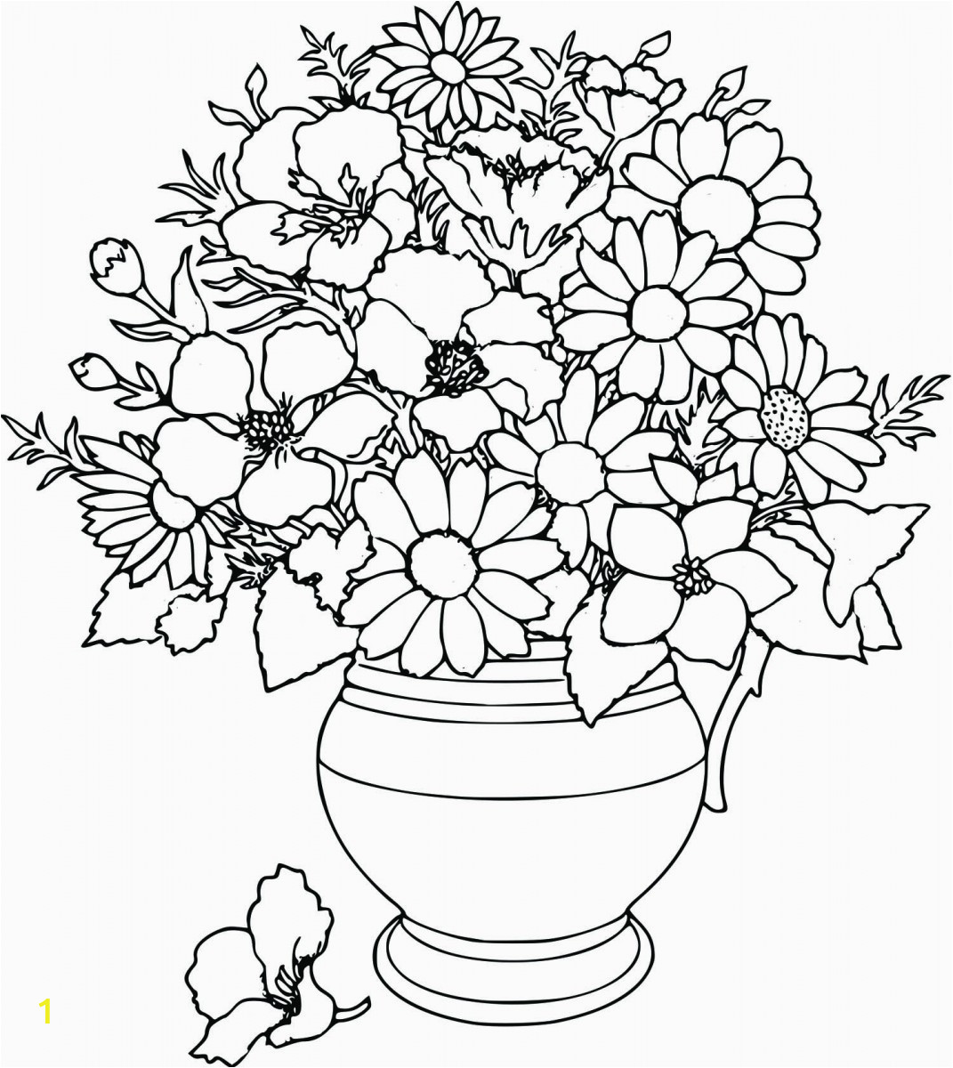 simple flower coloring pages free
