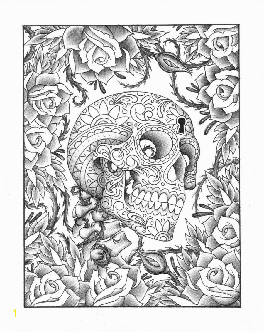free printable sugar skull coloring pages for adults