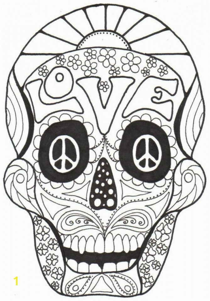 sugar skull coloring pages adults printable