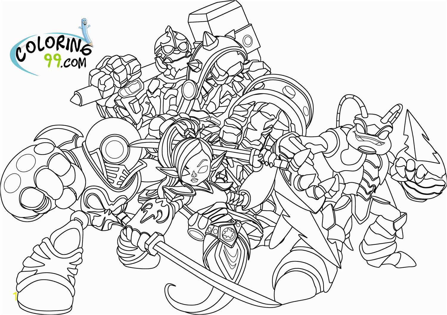 skylanders giants coloring pages