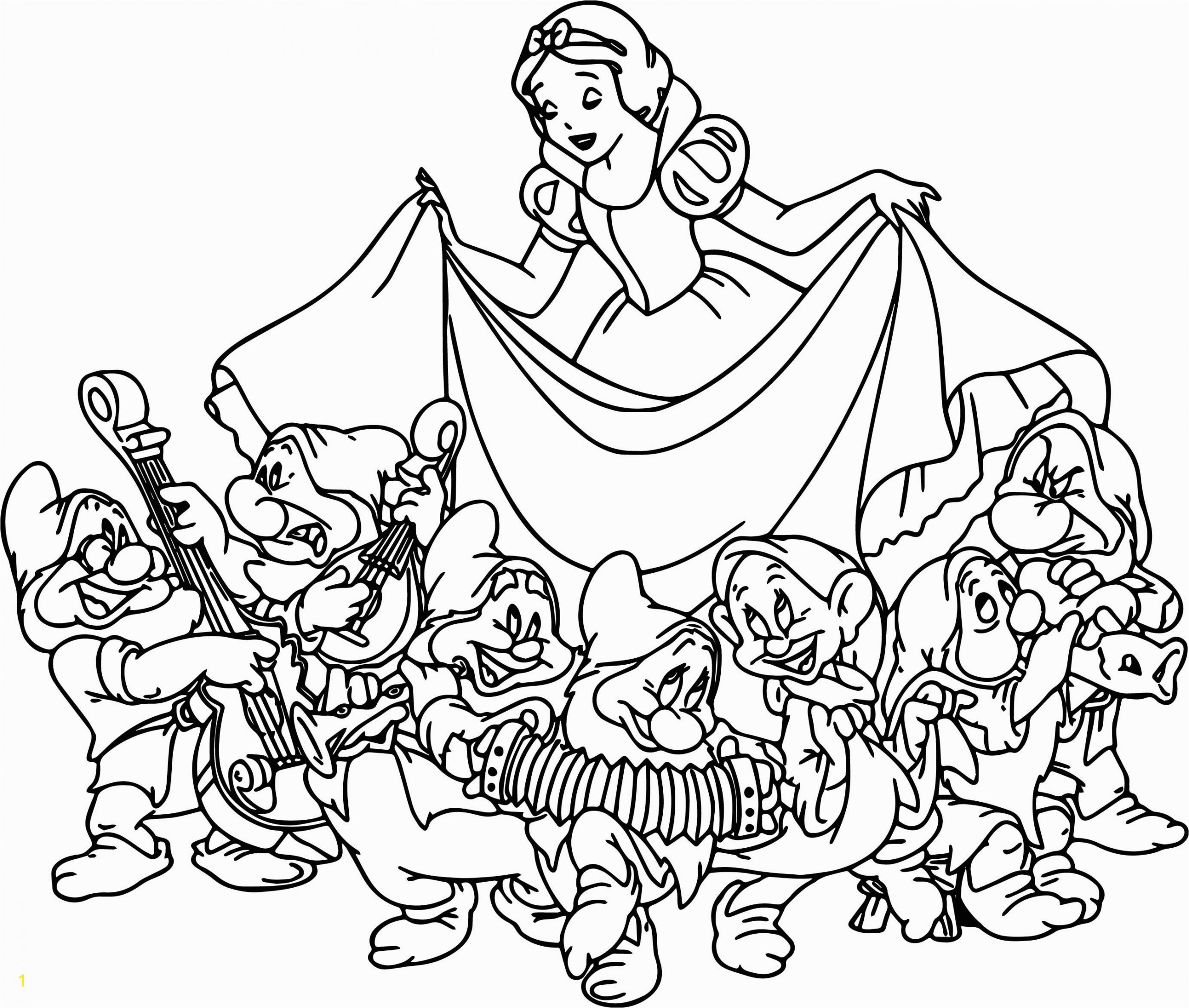 free snow white coloring pages