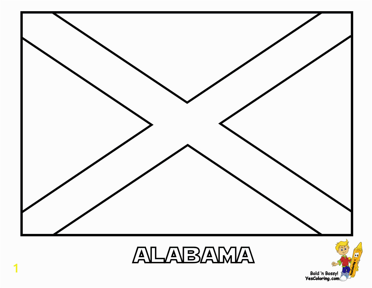 Free Printable State Flags Coloring Pages Patriotic State Flag Coloring Pages Alabama Hawaii