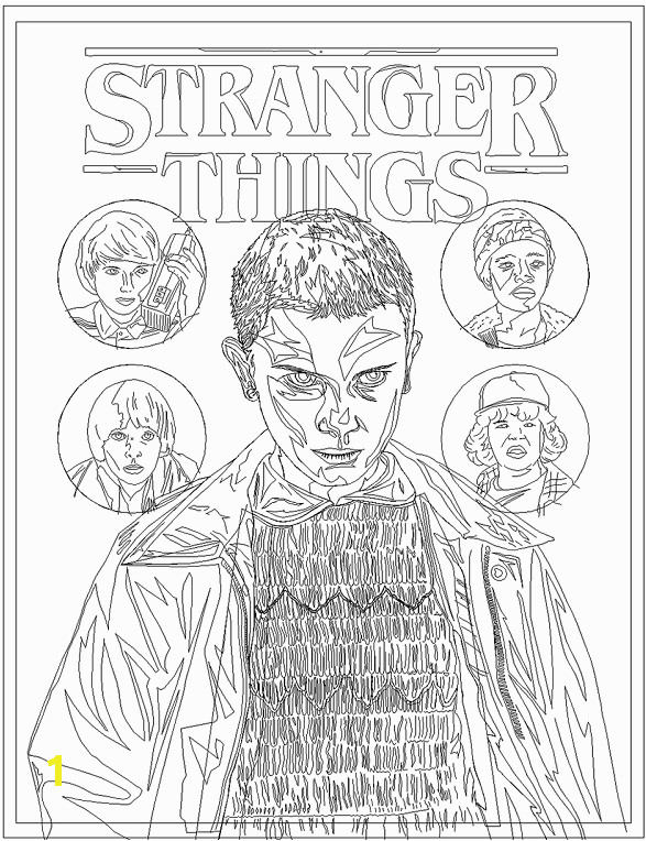 stranger things coloring pages