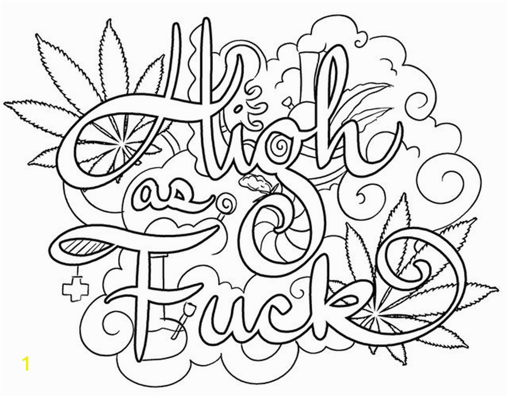 weed coloring pages 420 swear words