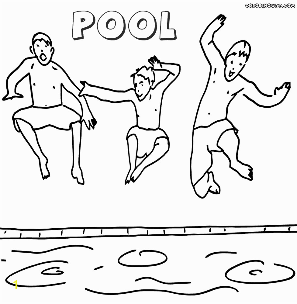 pool coloring pages